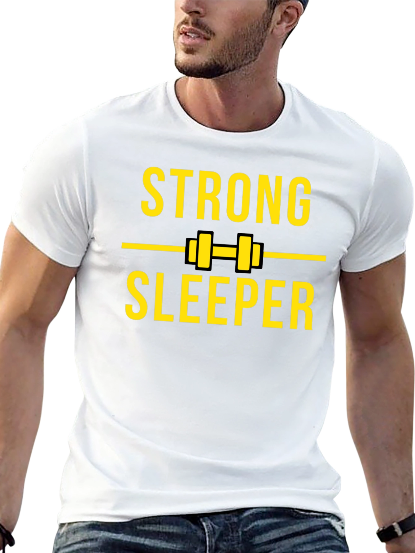 Strong Sleeper Black Graphic T-Shirt