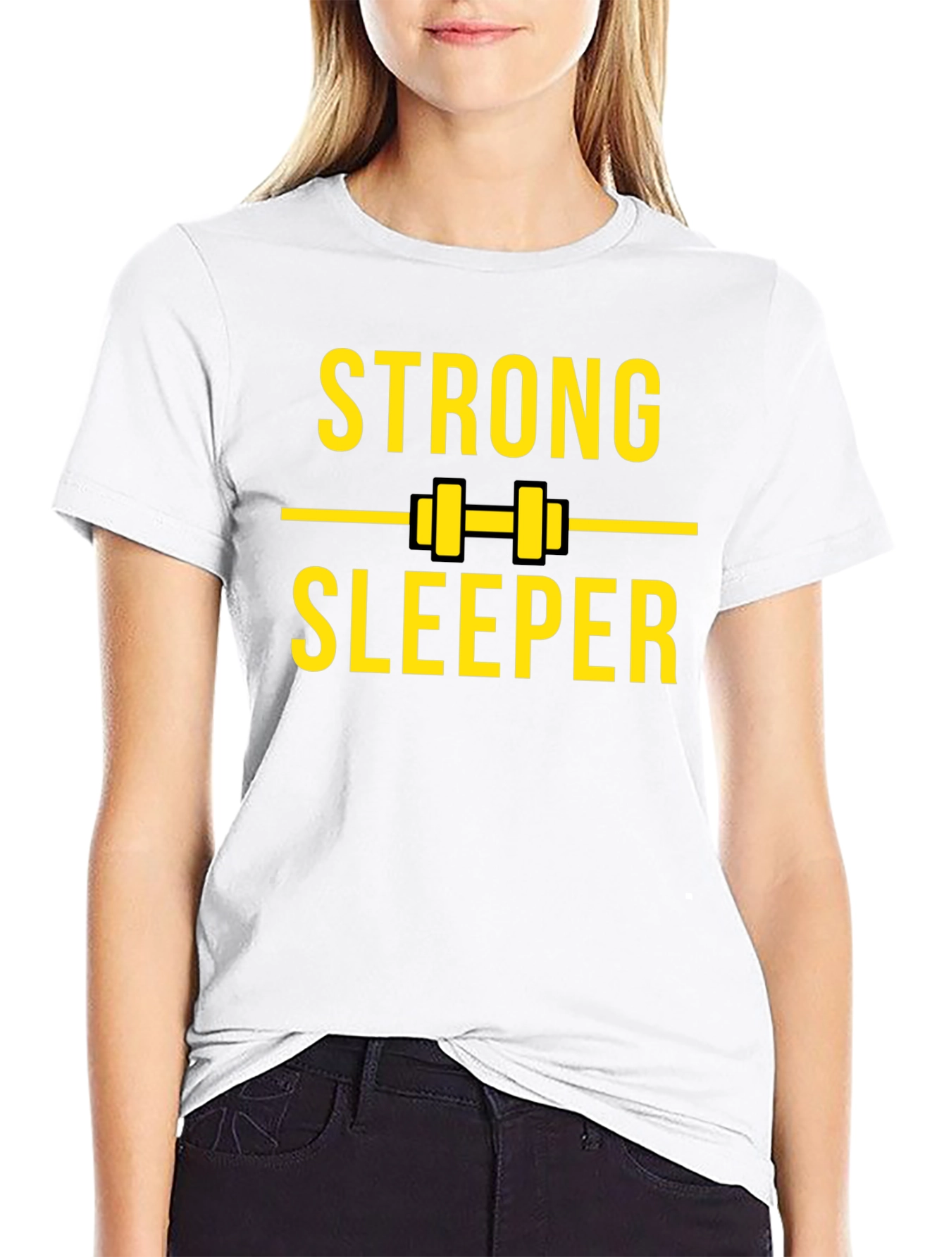 Strong Sleeper Black Graphic T-Shirt