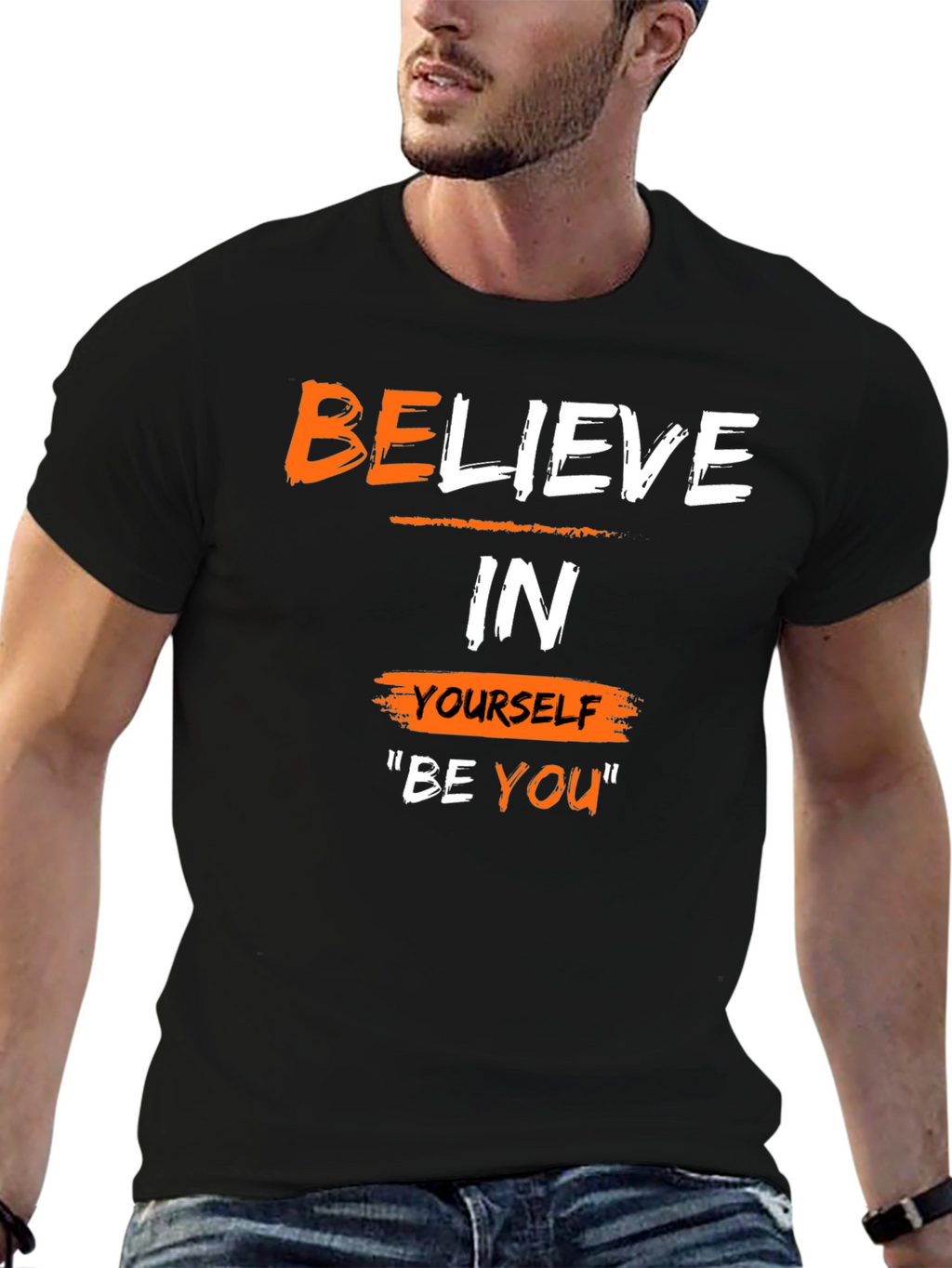 Believe In Yourself T-Shirt - Motivational Black Tee