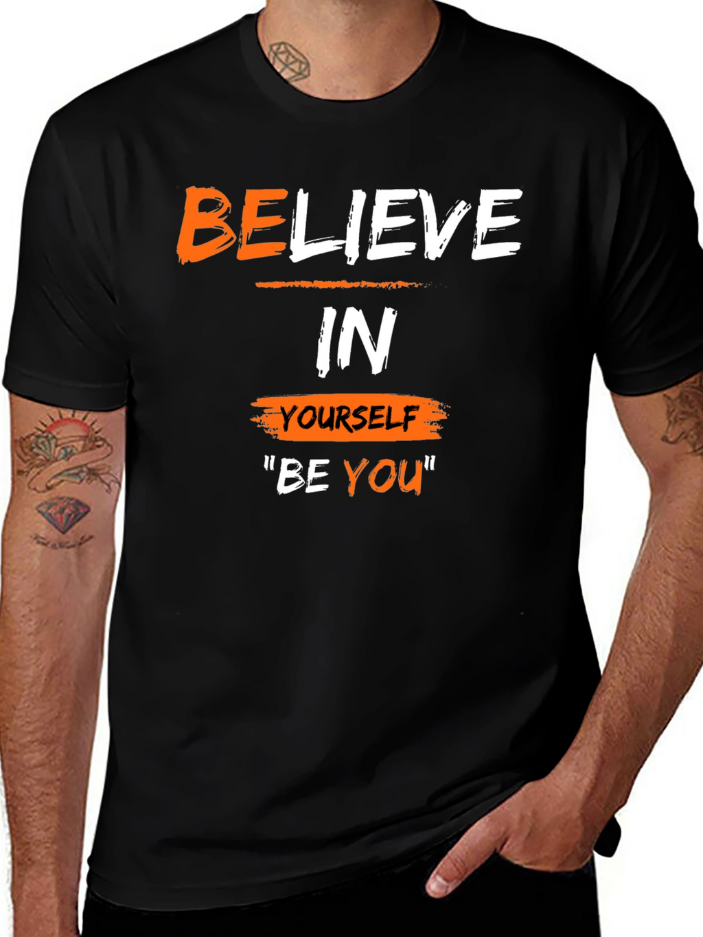 Believe In Yourself T-Shirt - Motivational Black Tee