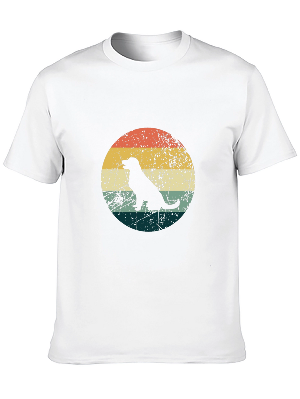 Retro Dog Silhouette Graphic Tee - Black