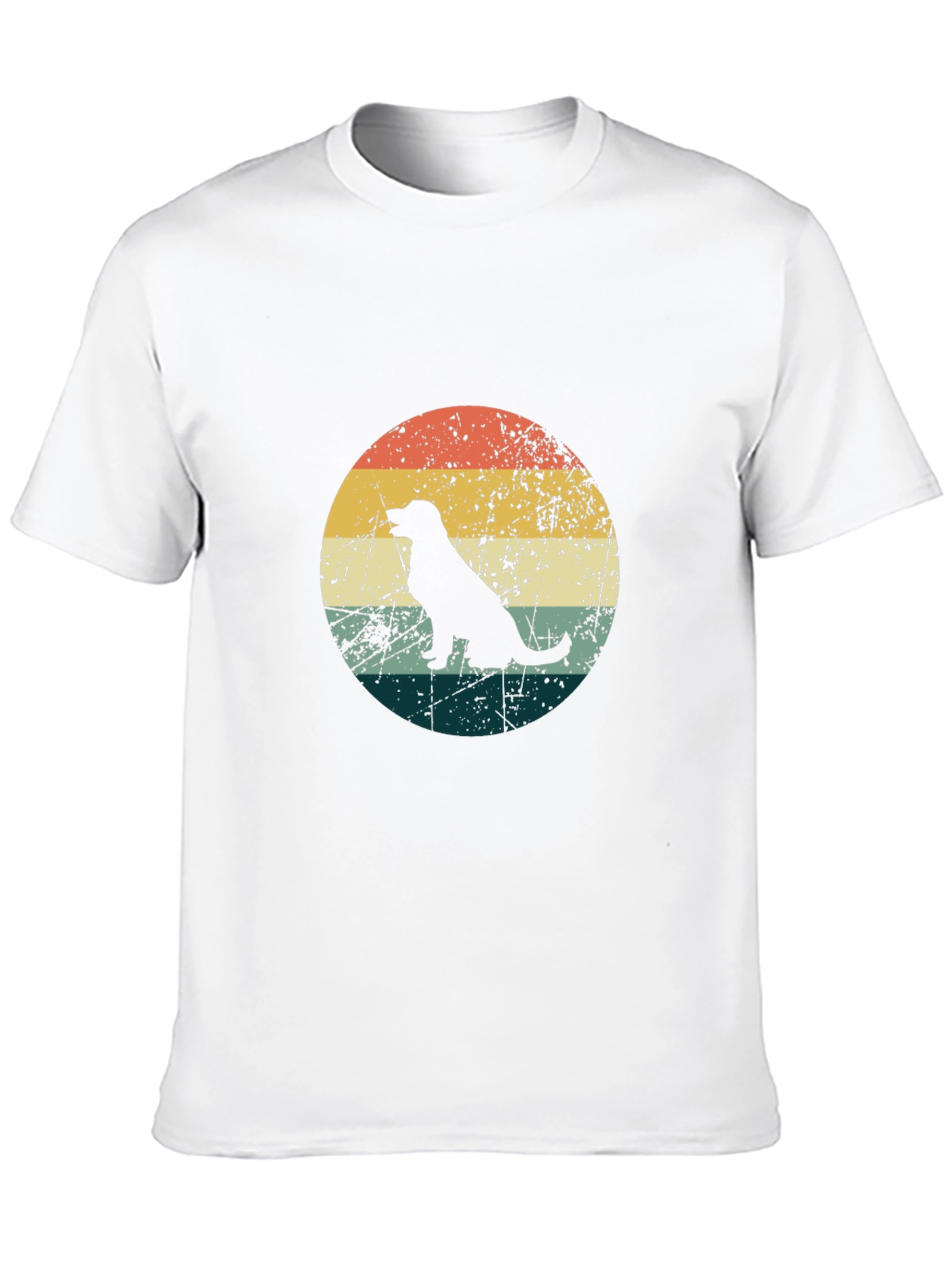 Retro Dog Silhouette Graphic Tee - Black