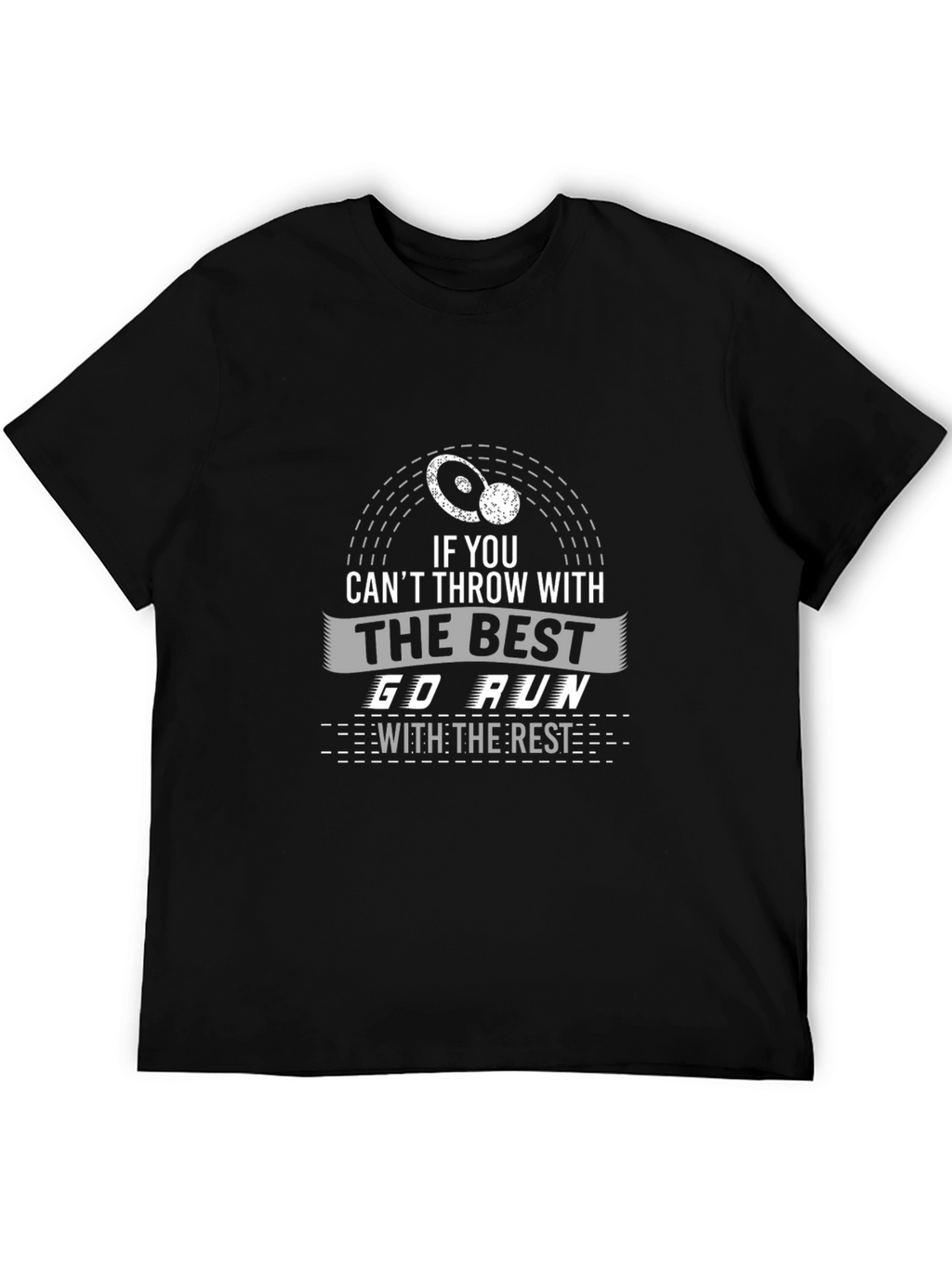 Funny Disc Golf & Running Black T-Shirt