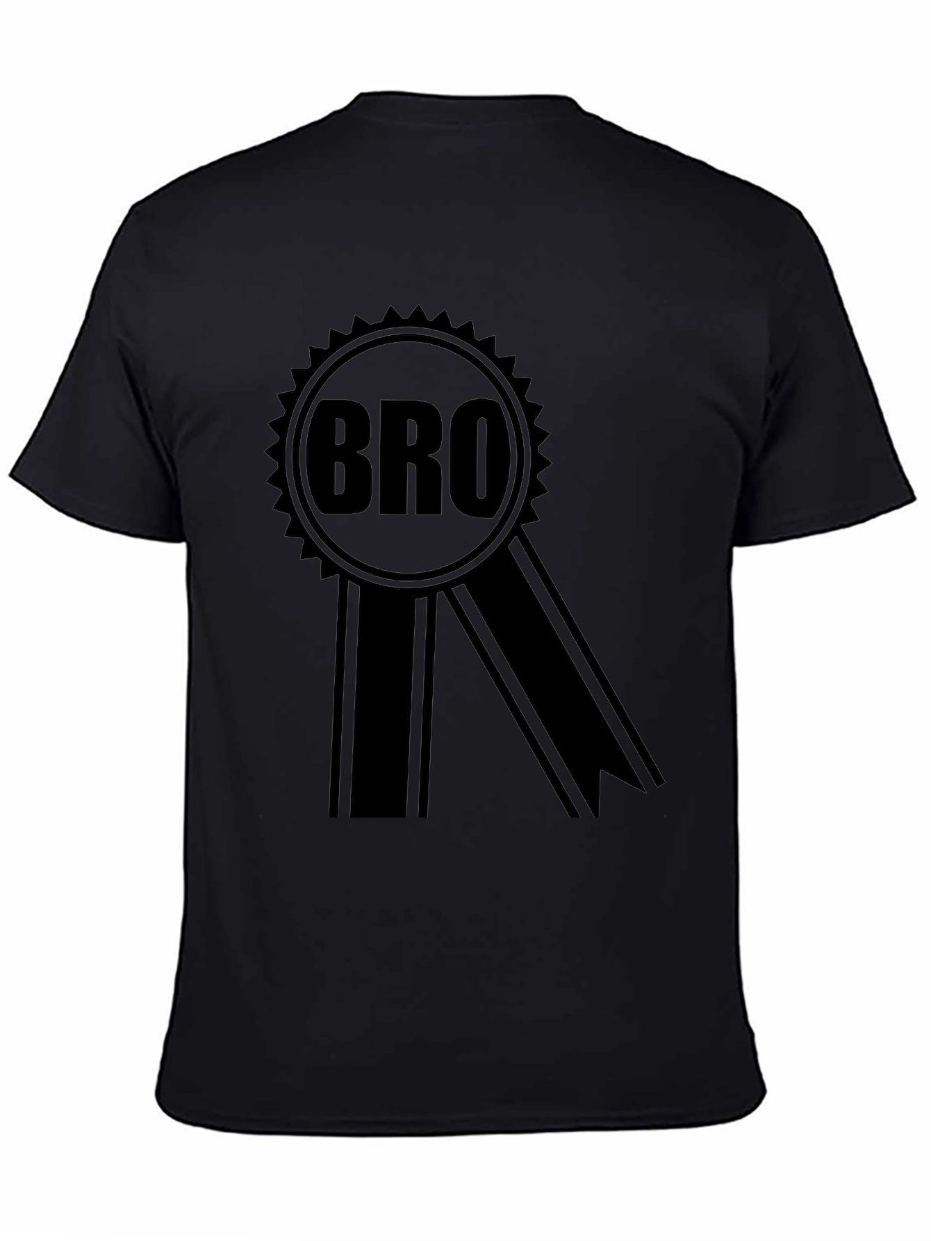 Bro Award Ribbon Graphic T-Shirt - Classic Crew Neck Tee