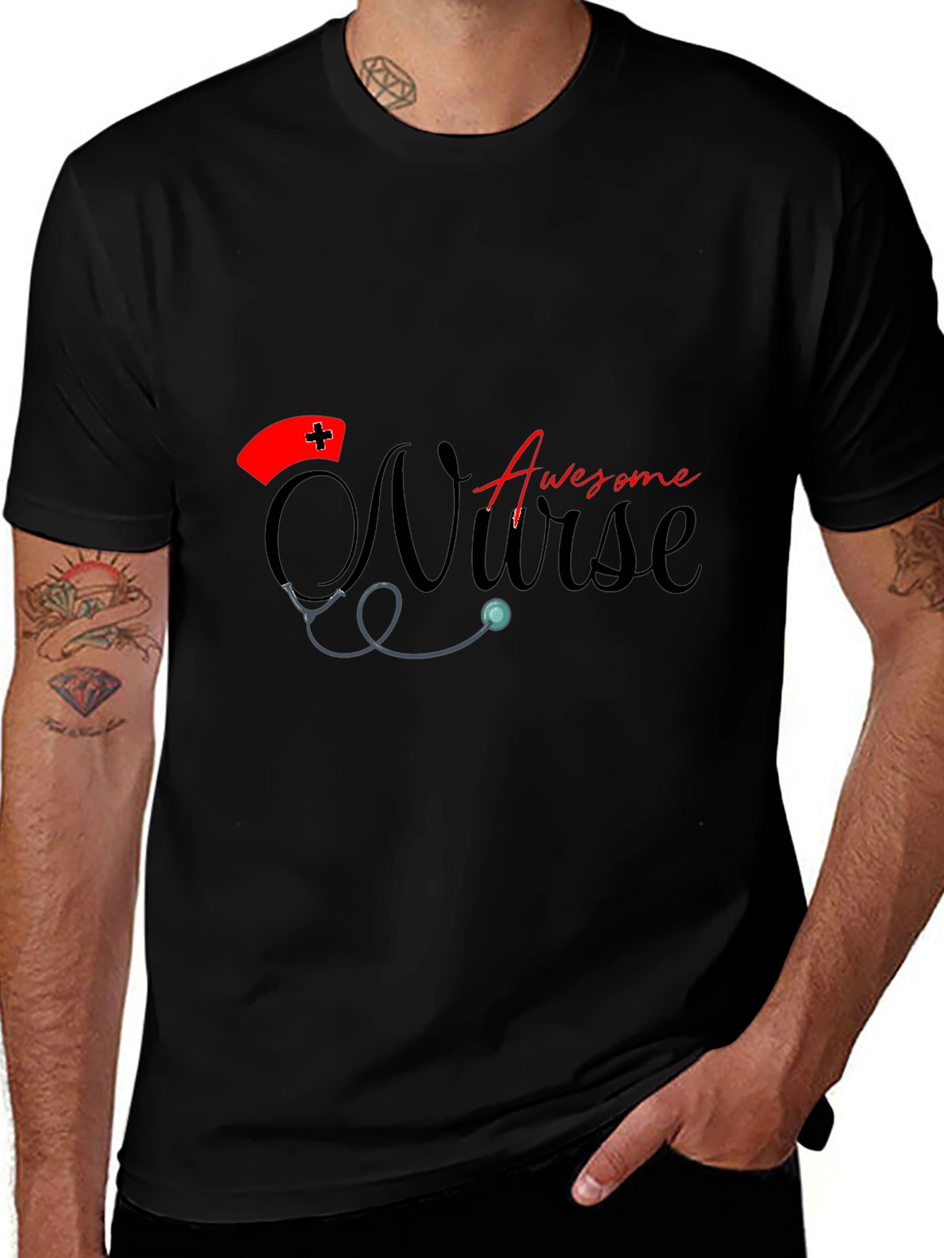 Awesome Nurse Graphic T-Shirt