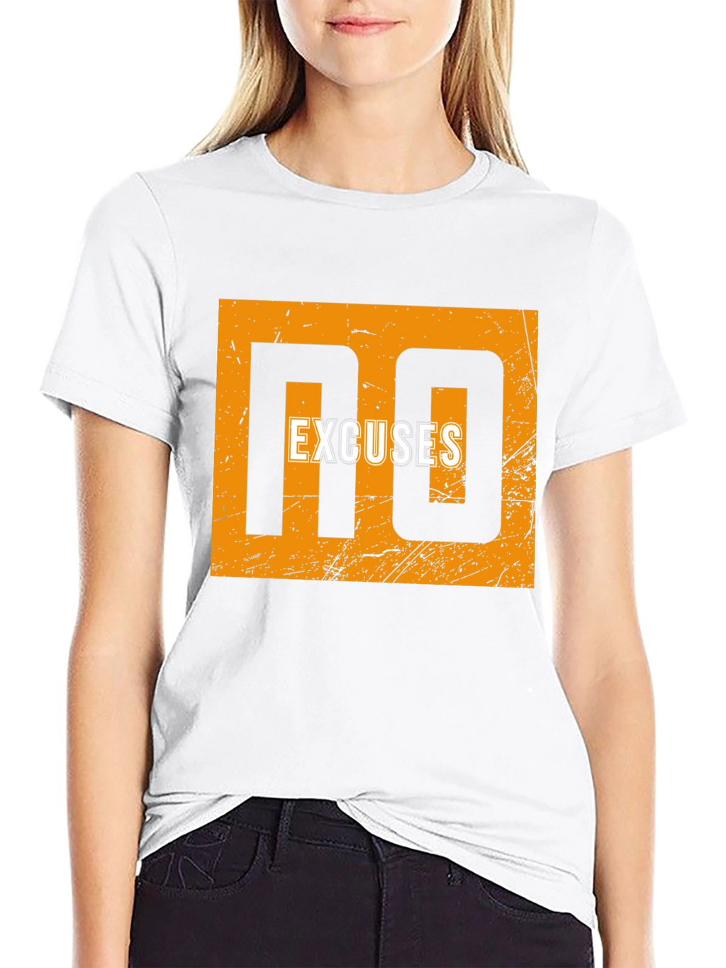 No Excuses Graphic Tee - Black Cotton Shirt