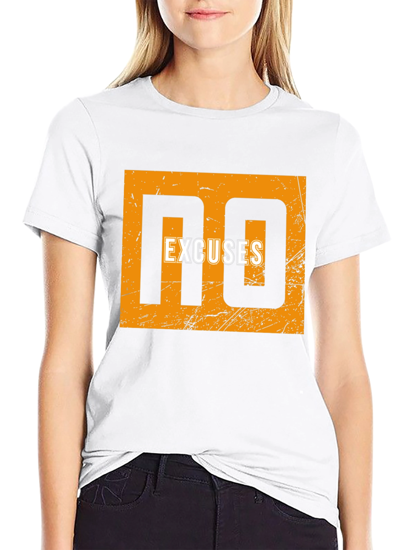 No Excuses Graphic Tee - Black Cotton Shirt