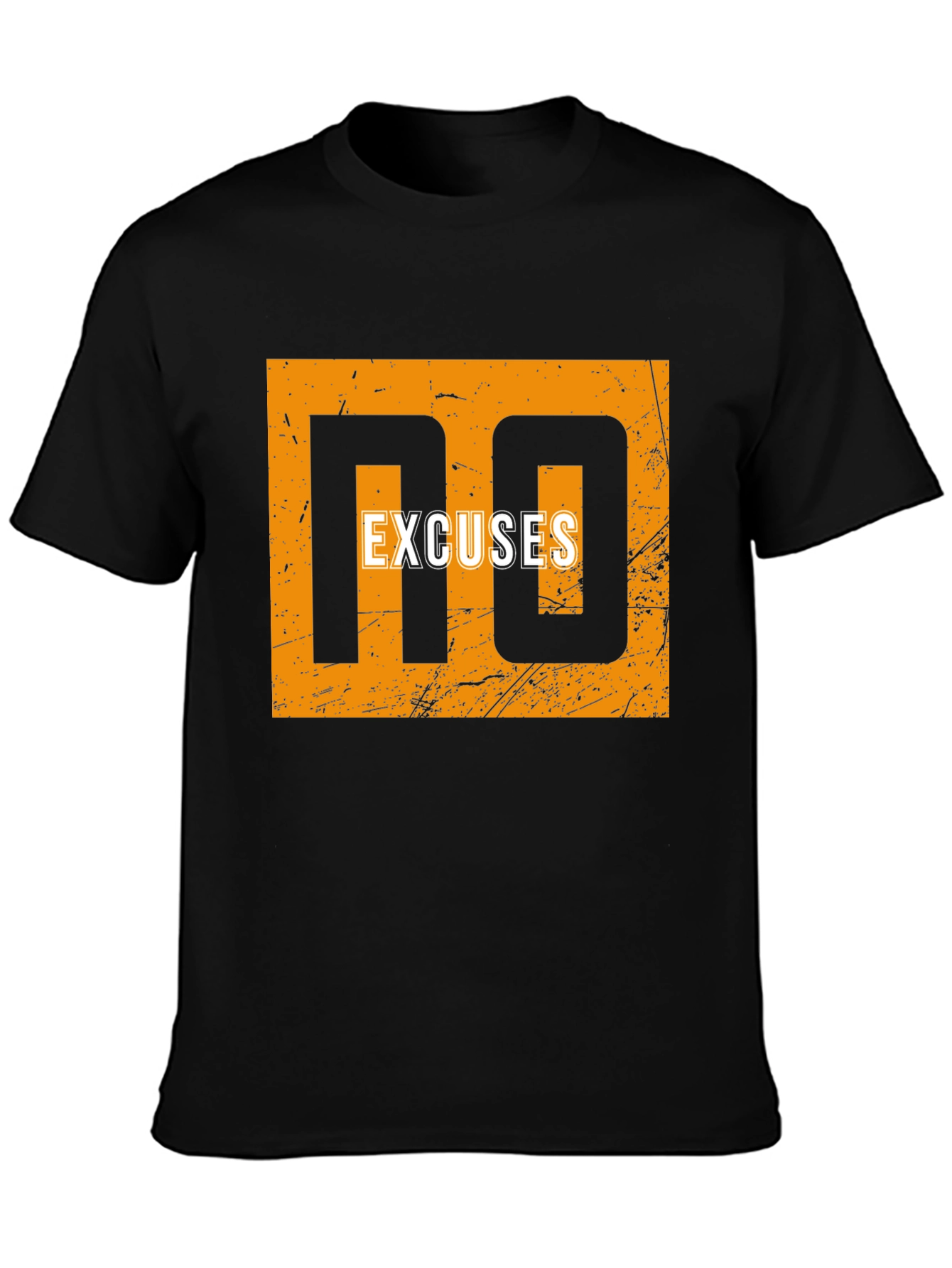 No Excuses Graphic Tee - Black Cotton Shirt