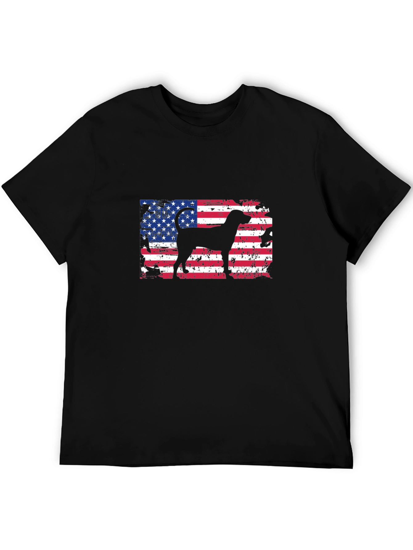 American Flag Dog T-Shirt - Patriotic Design