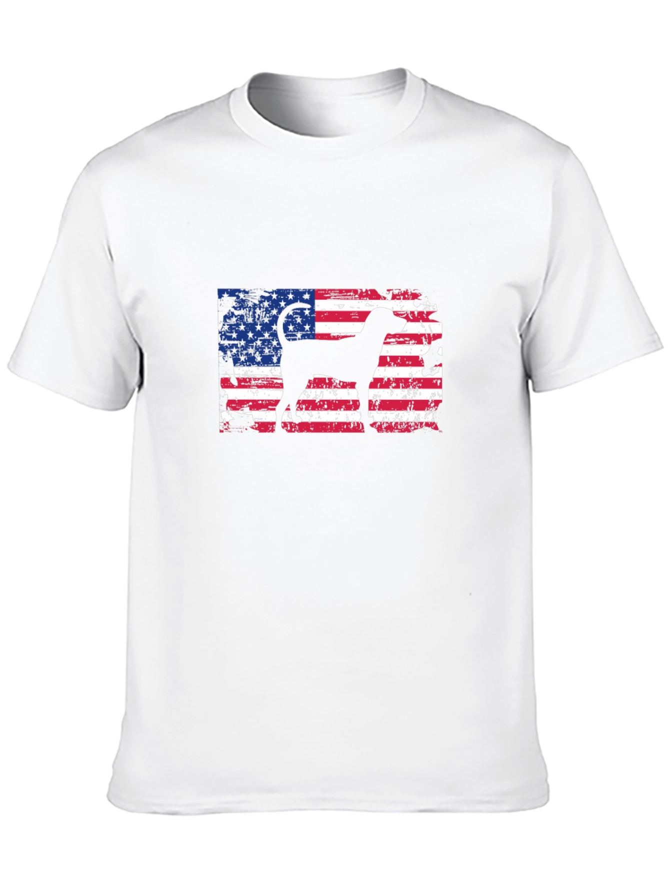 American Flag Dog T-Shirt - Patriotic Design