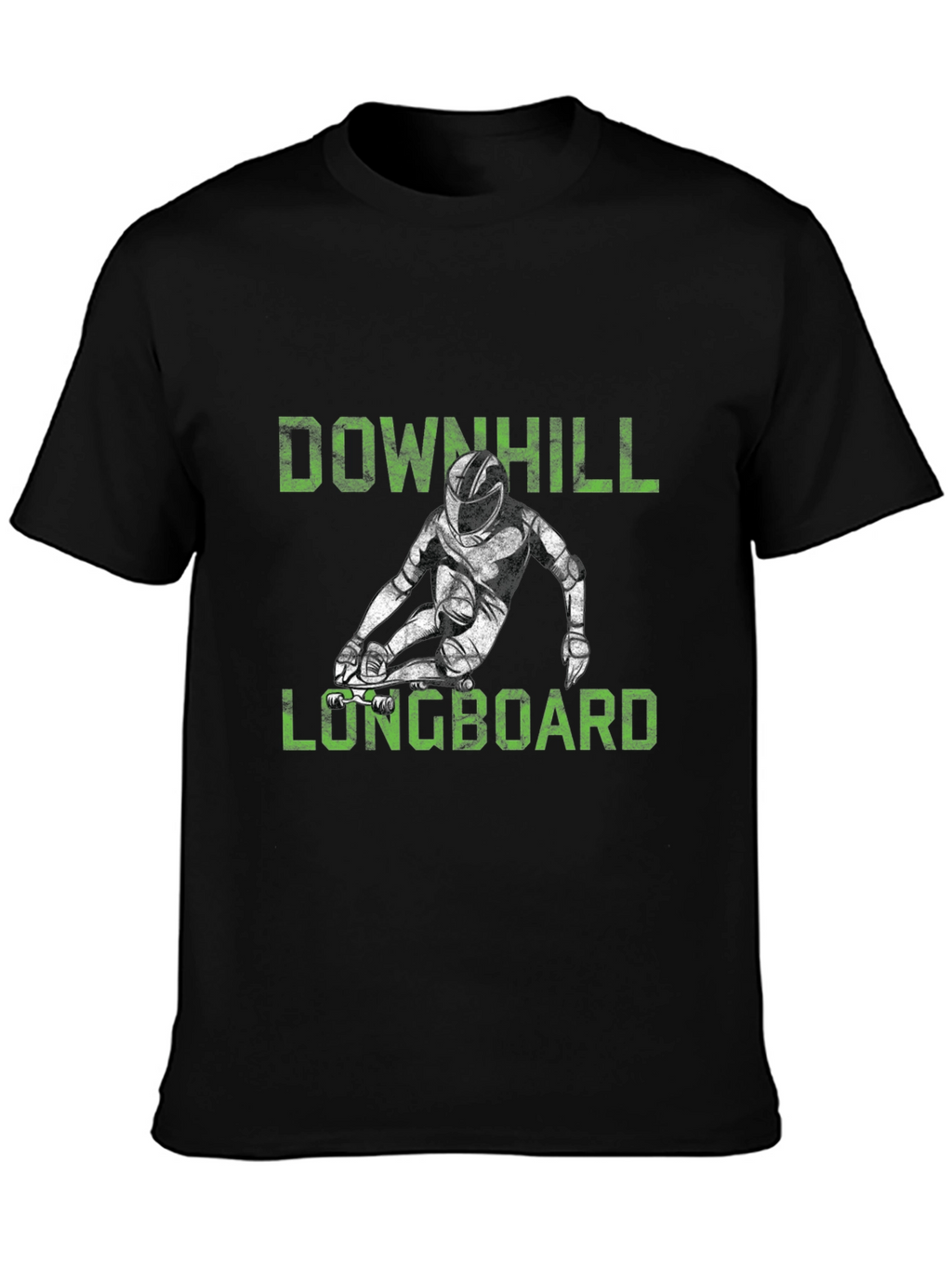 Downhill Longboard Graphic Tee - Black T-Shirt