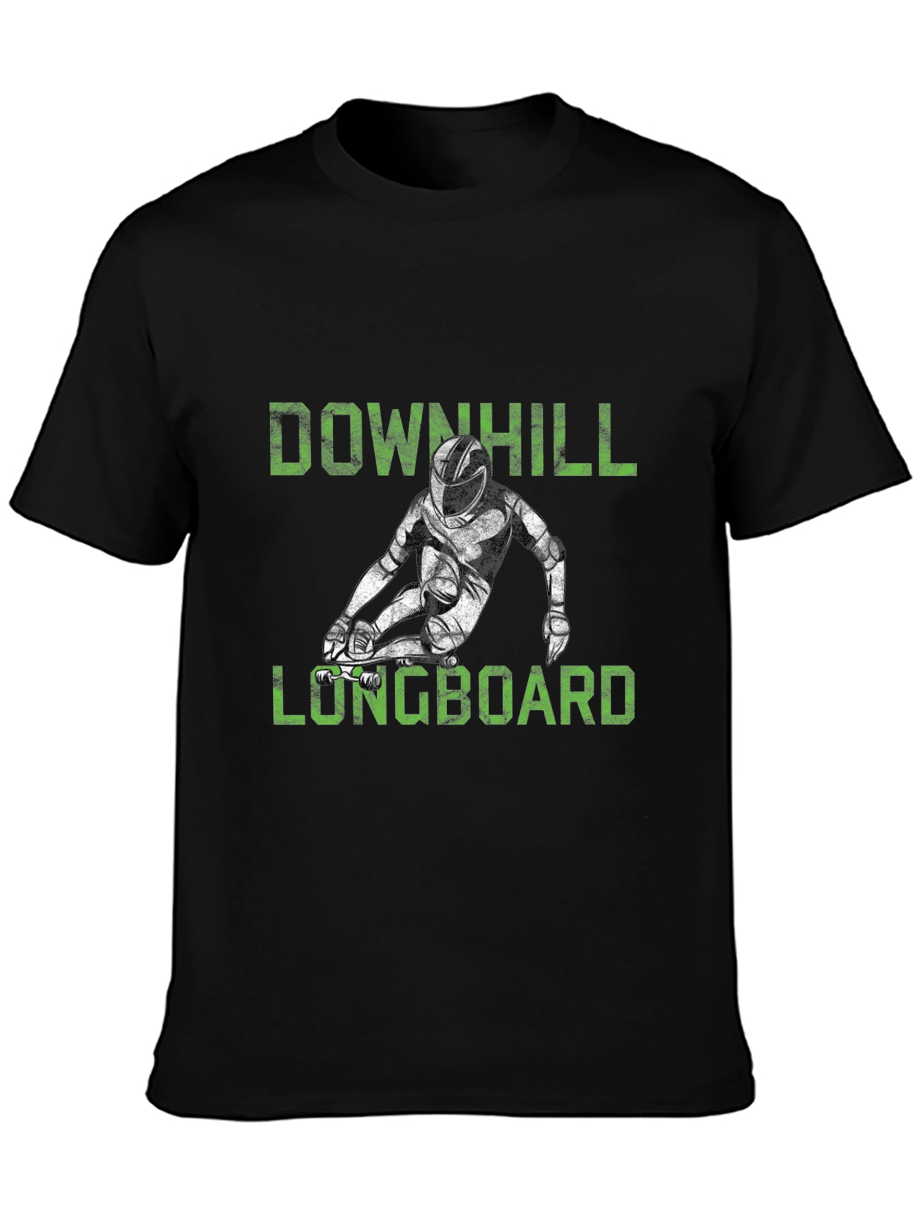 Downhill Longboard Graphic Tee - Black T-Shirt