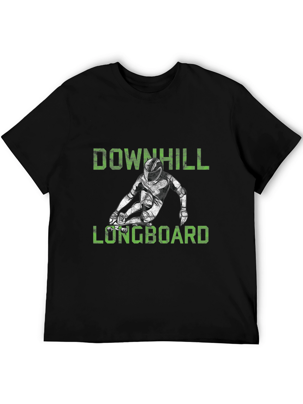 Downhill Longboard Graphic Tee - Black T-Shirt