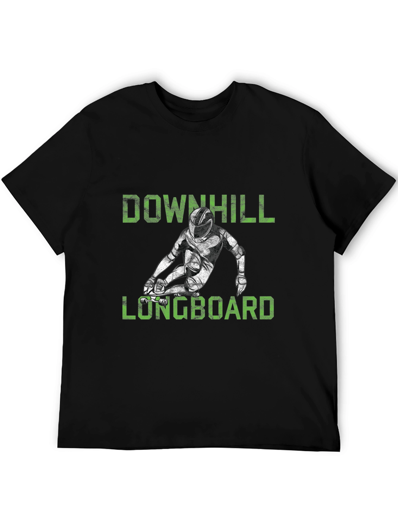 Downhill Longboard Graphic Tee - Black T-Shirt