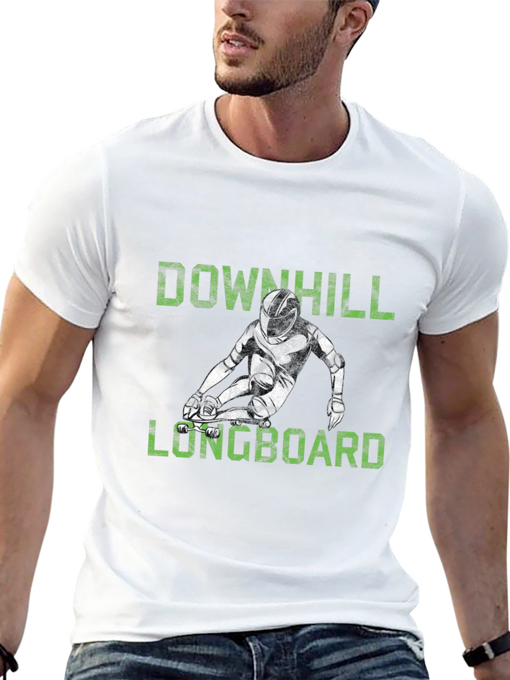 Downhill Longboard Graphic Tee - Black T-Shirt