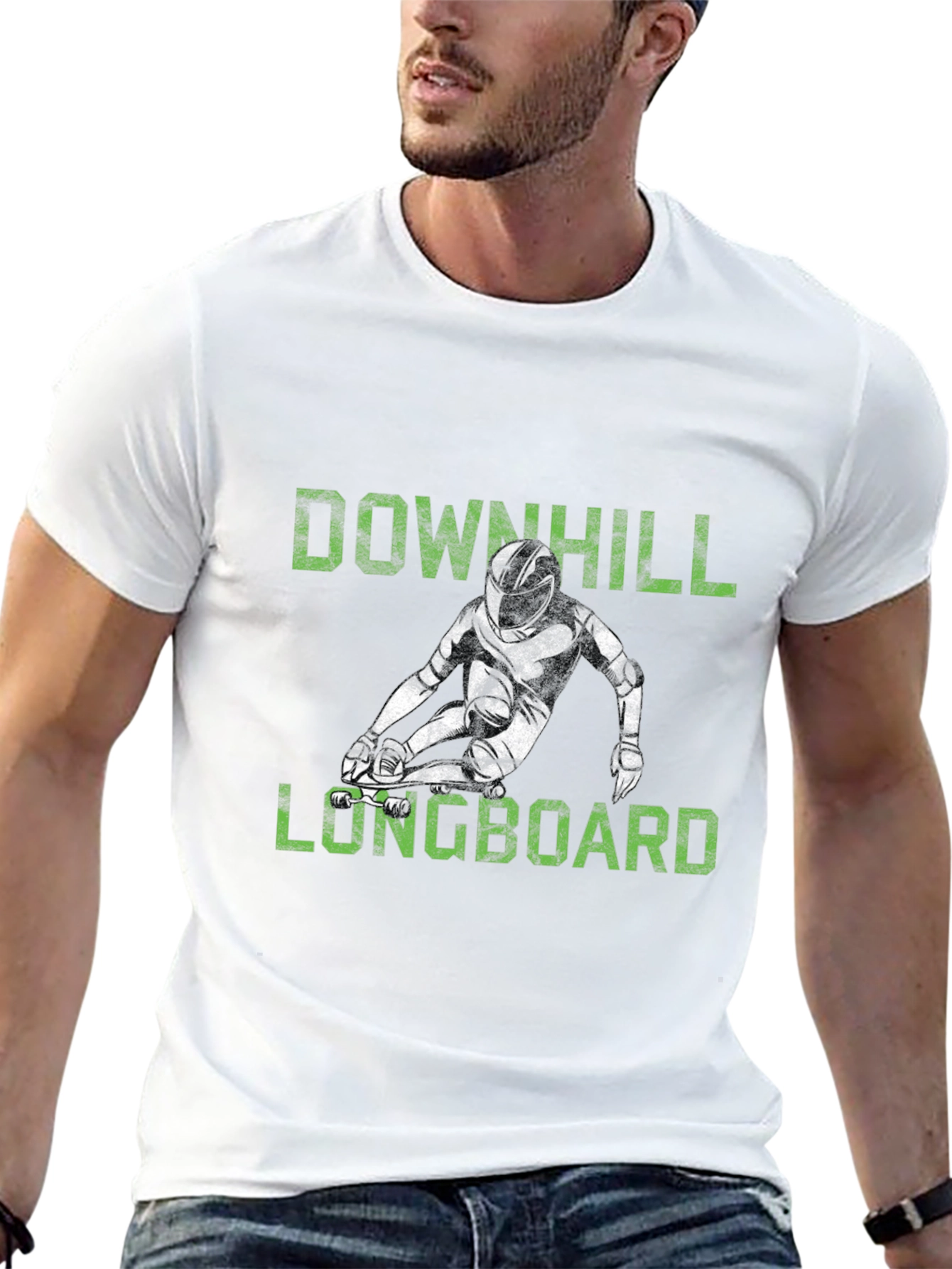 Downhill Longboard Graphic Tee - Black T-Shirt