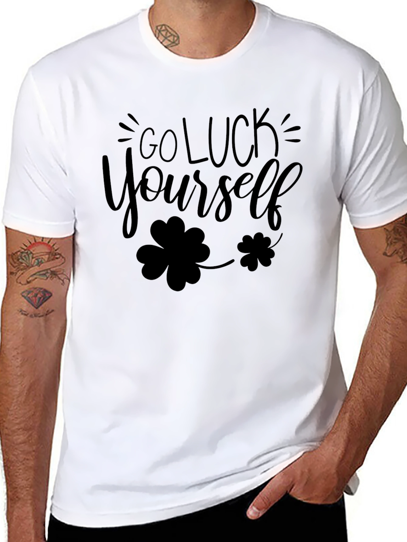 Go Luck Yourself St. Patricks Day Black T-Shirt