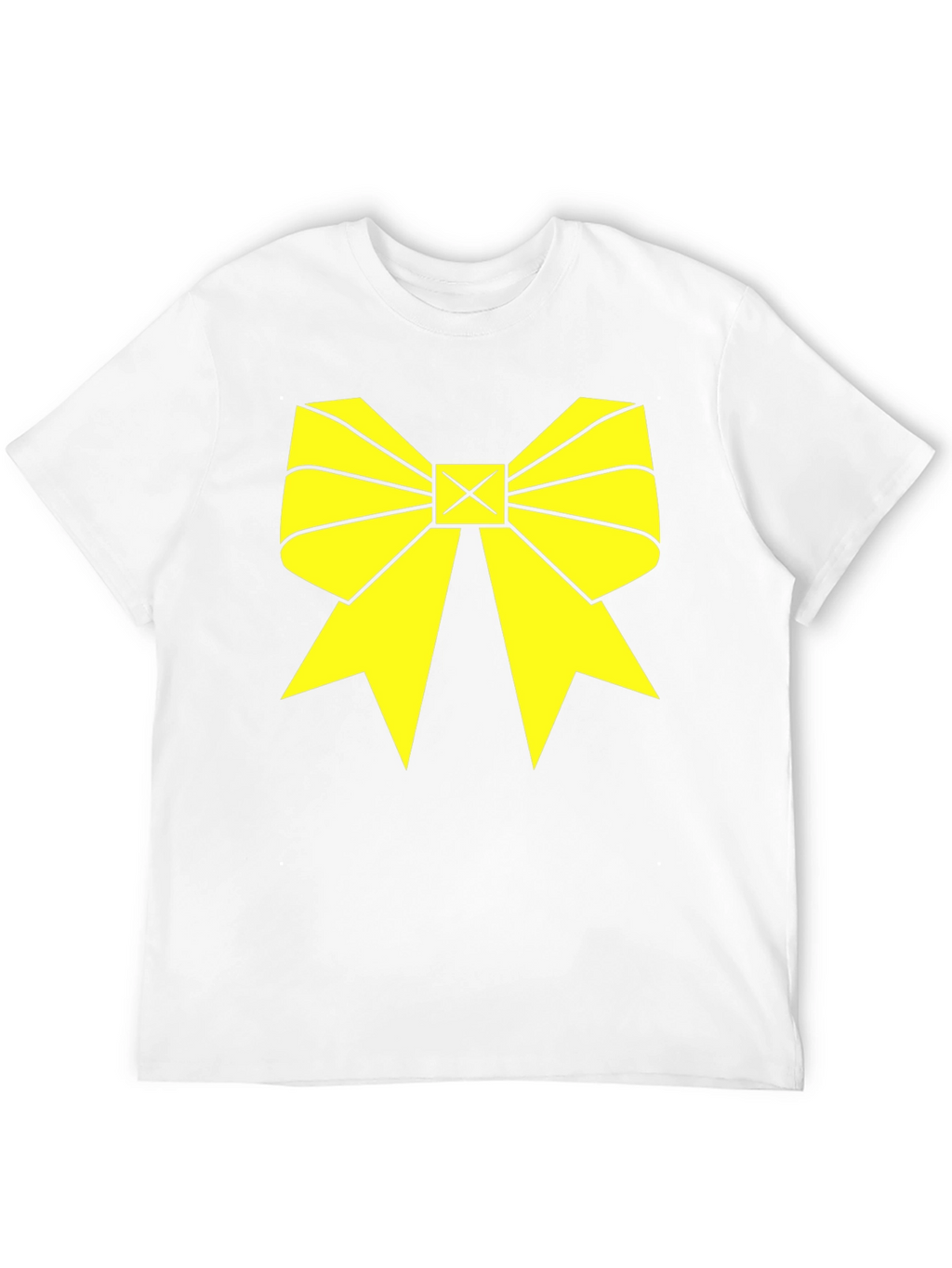 Yellow Bow Graphic Black T-Shirt