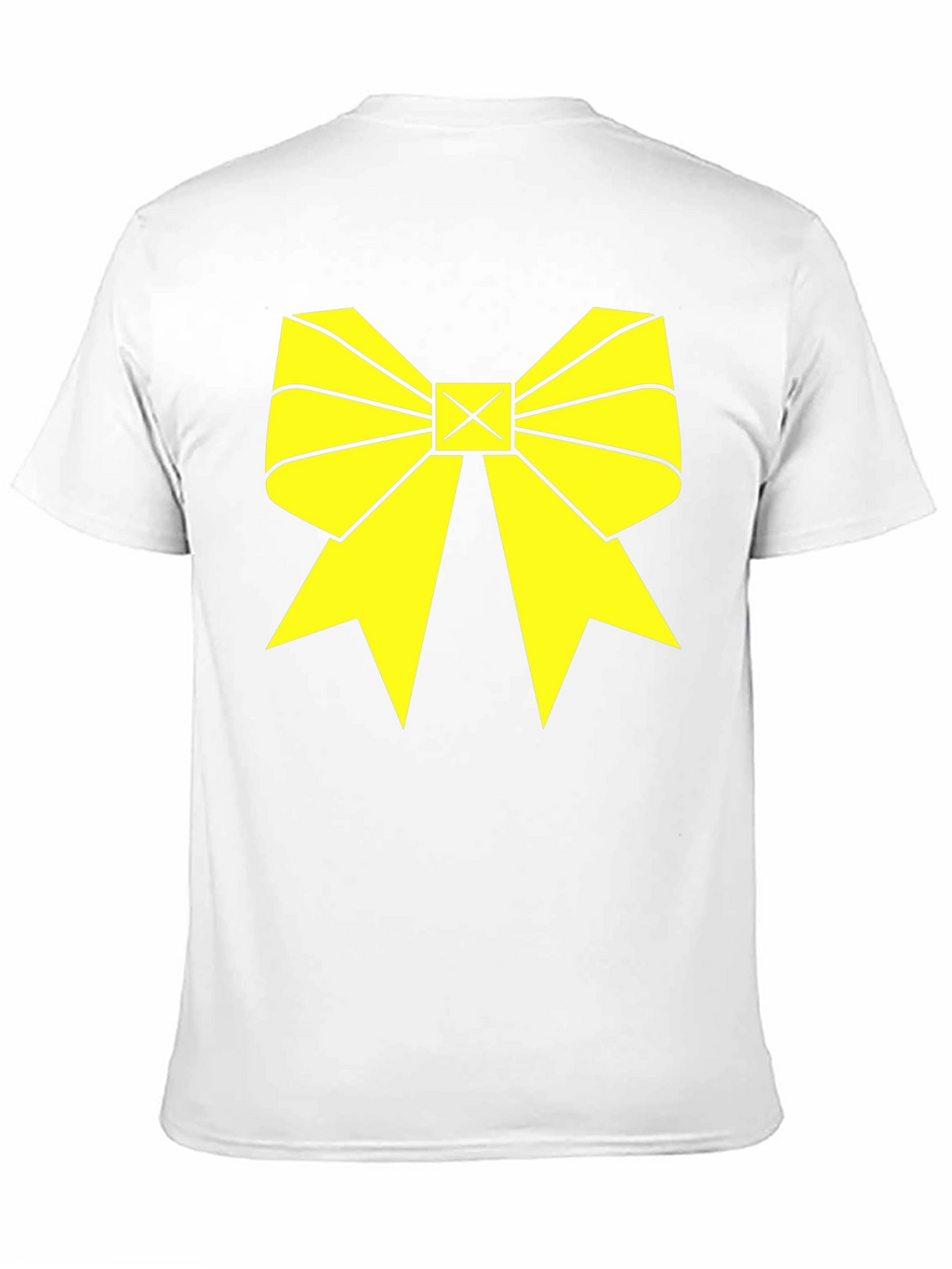 Yellow Bow Graphic Black T-Shirt