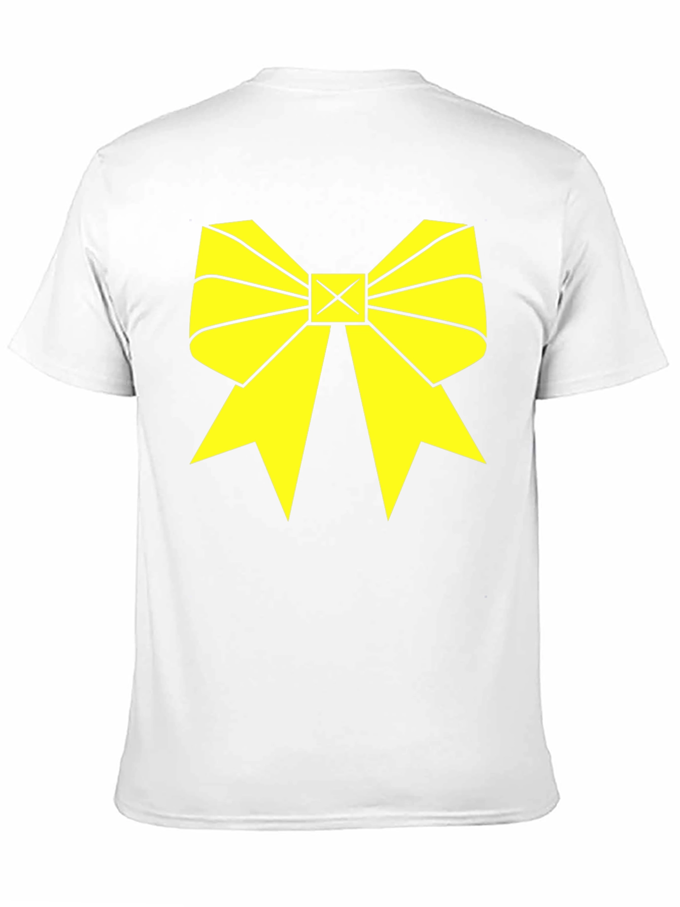 Yellow Bow Graphic Black T-Shirt