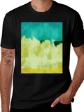Abstract Landscape Graphic Black T-Shirt