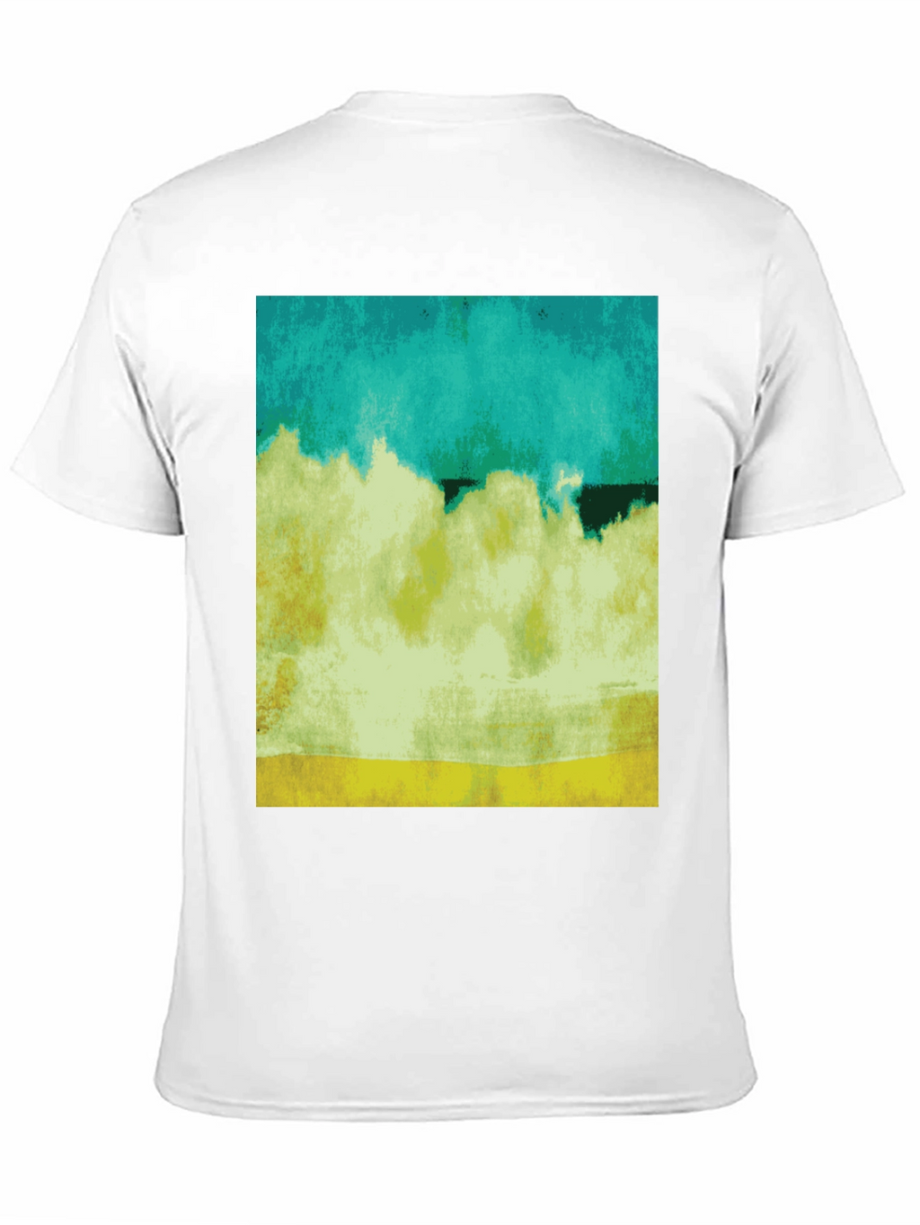 Abstract Landscape Graphic Black T-Shirt