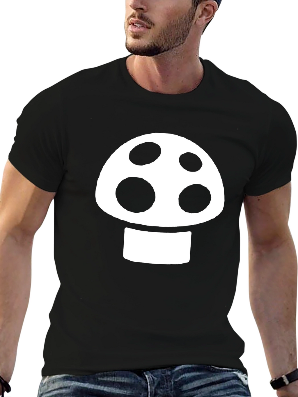 Retro Mushroom Graphic Tee - Gamer Style