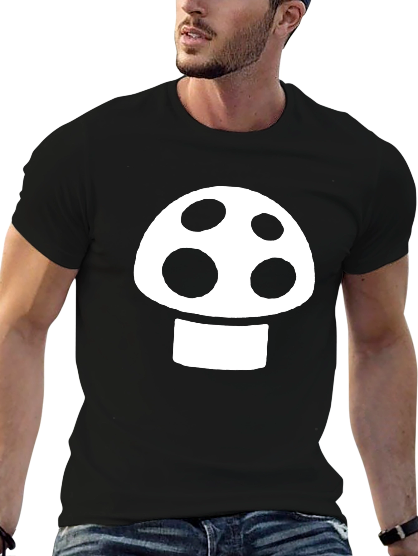 Retro Mushroom Graphic Tee - Gamer Style