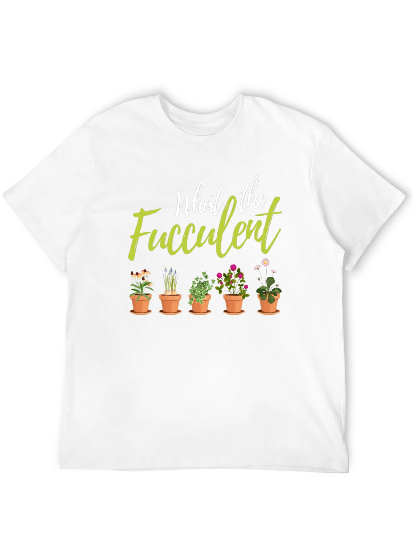 What the Fucculent Plant Lover Black T-Shirt