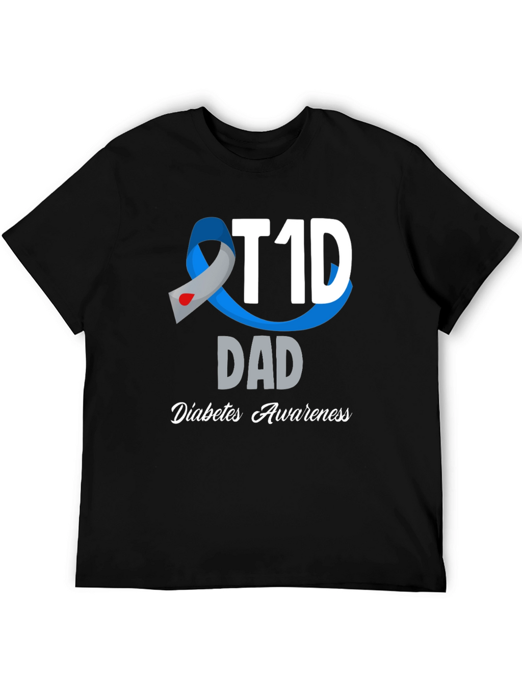 T1D Dad Diabetes Awareness Graphic T-Shirt
