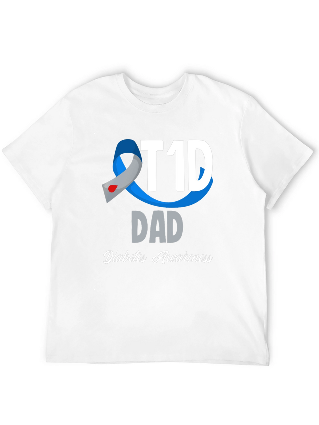 T1D Dad Diabetes Awareness Graphic T-Shirt