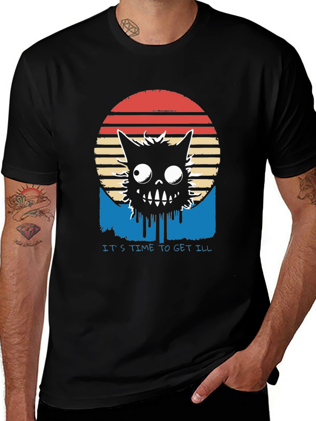 Retro Monster Graphic T-Shirt