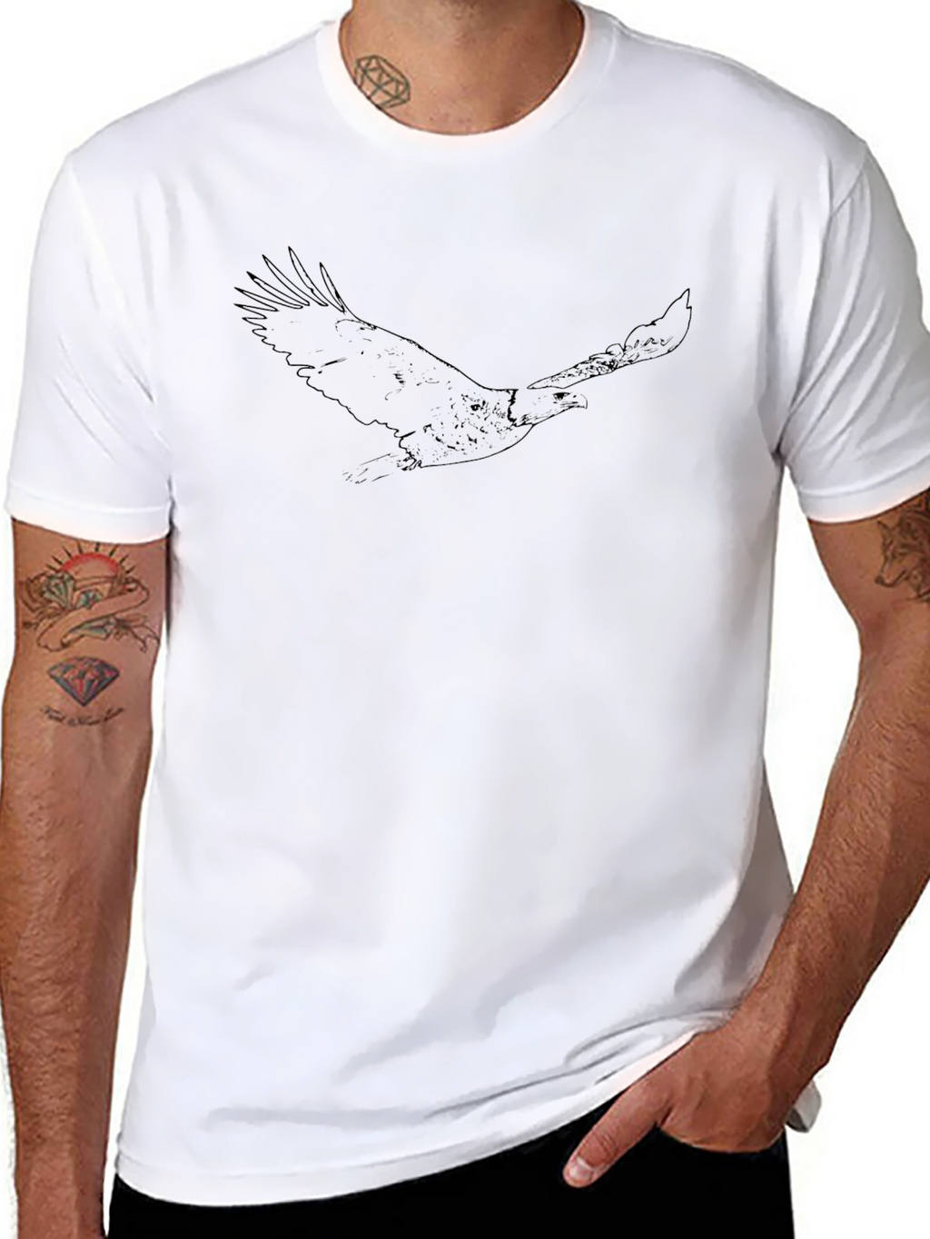 Black Eagle Graphic Tee - Mens Classic Fit