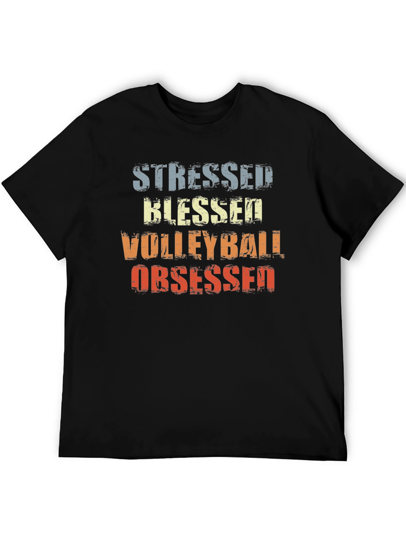 Stressed Blessed Volleyball Obsessed Graphic Tee