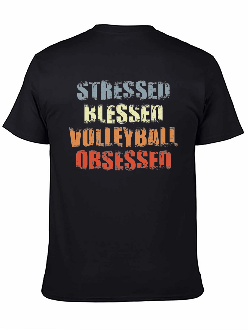 Stressed Blessed Volleyball Obsessed Graphic Tee