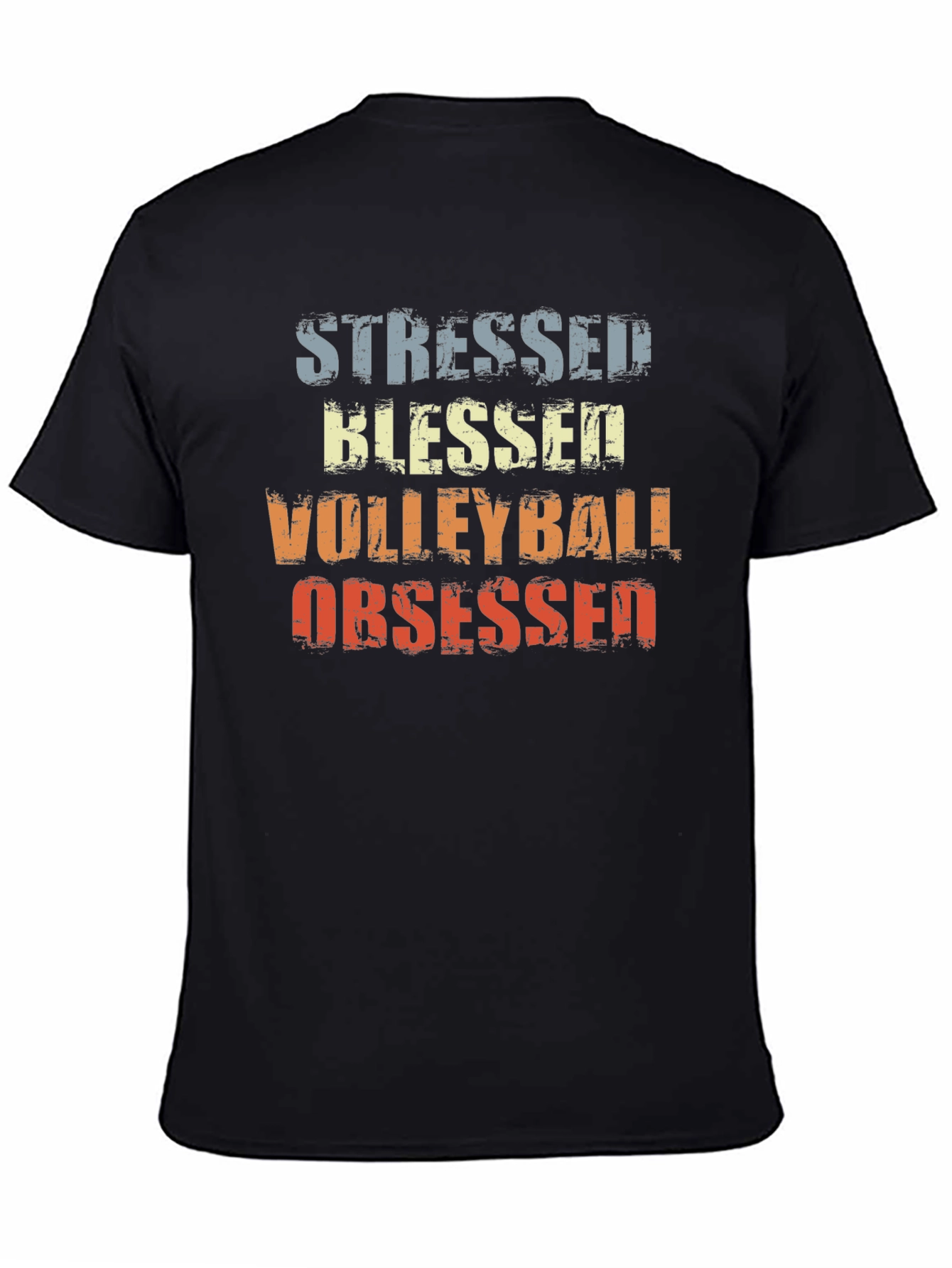 Stressed Blessed Volleyball Obsessed Graphic Tee