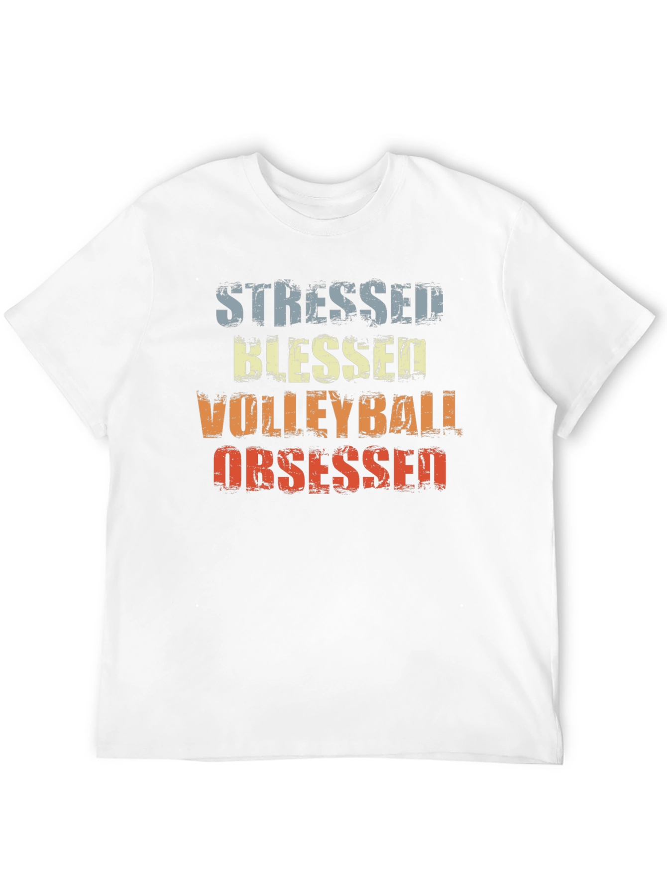 Stressed Blessed Volleyball Obsessed Graphic Tee