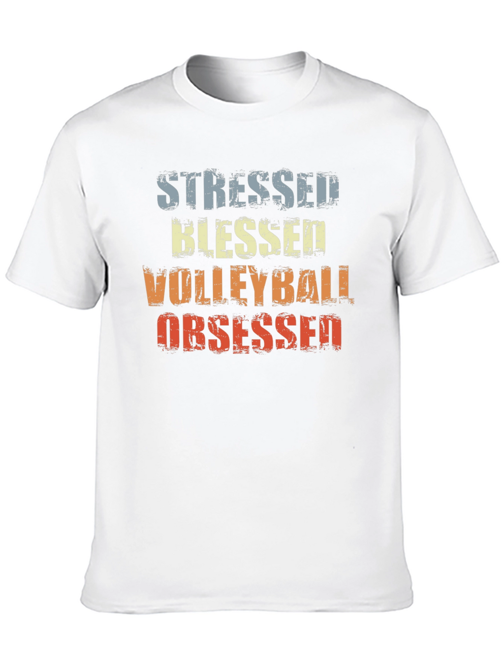 Stressed Blessed Volleyball Obsessed Graphic Tee