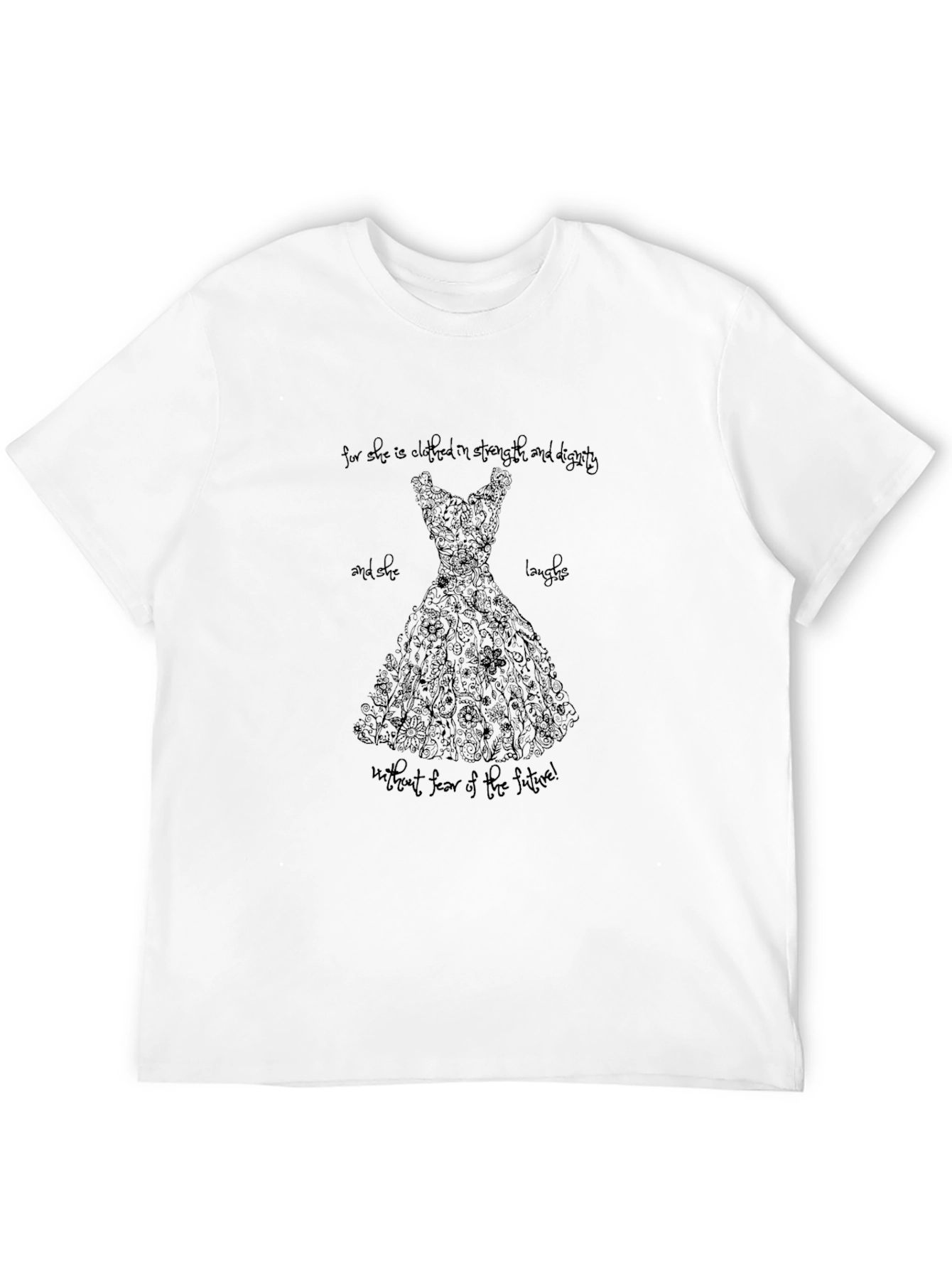 Elegant Dress Graphic Tee - Strength & Dignity