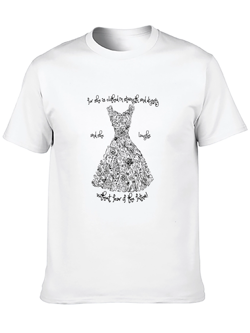 Elegant Dress Graphic Tee - Strength & Dignity