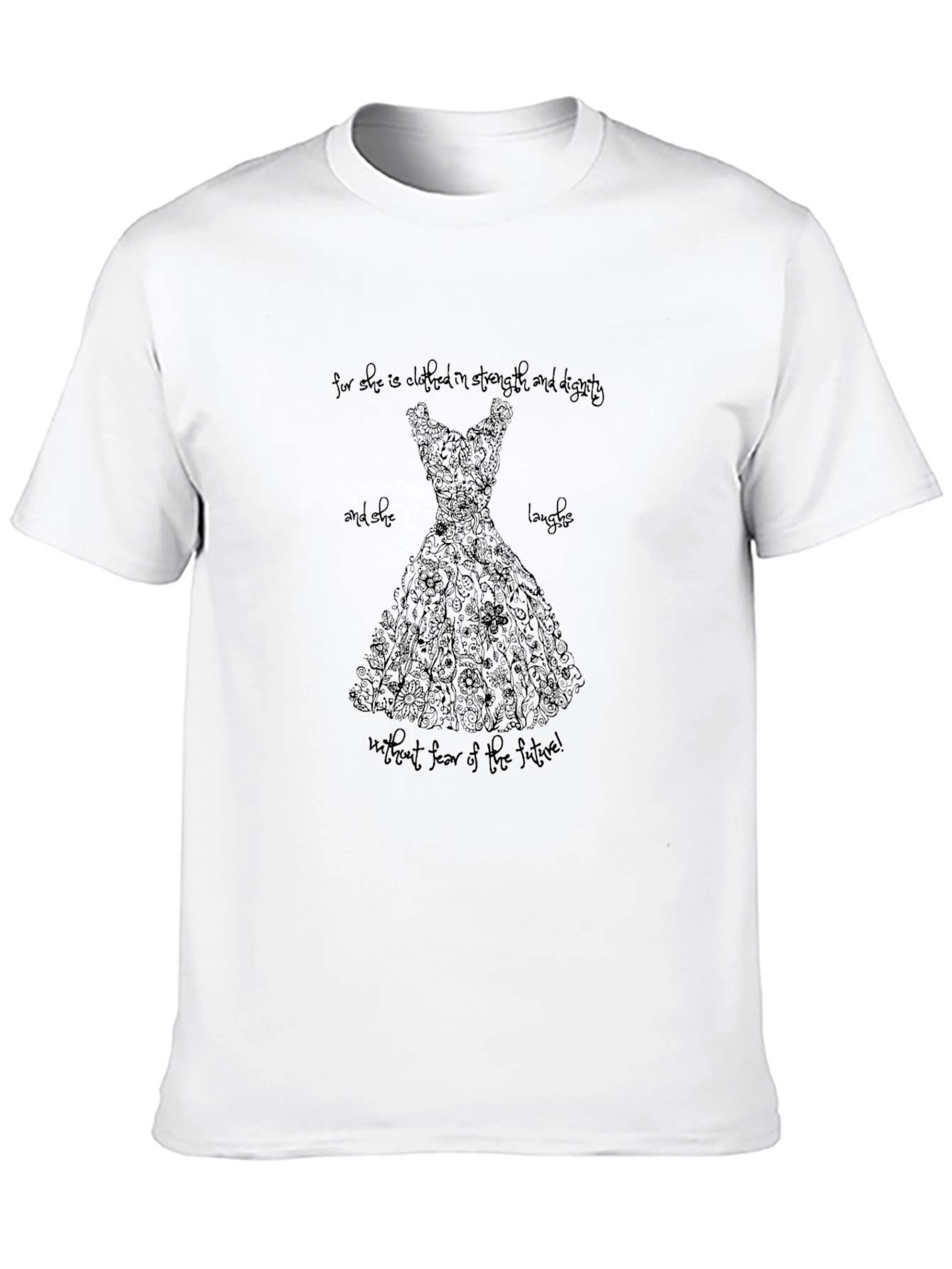 Elegant Dress Graphic Tee - Strength & Dignity