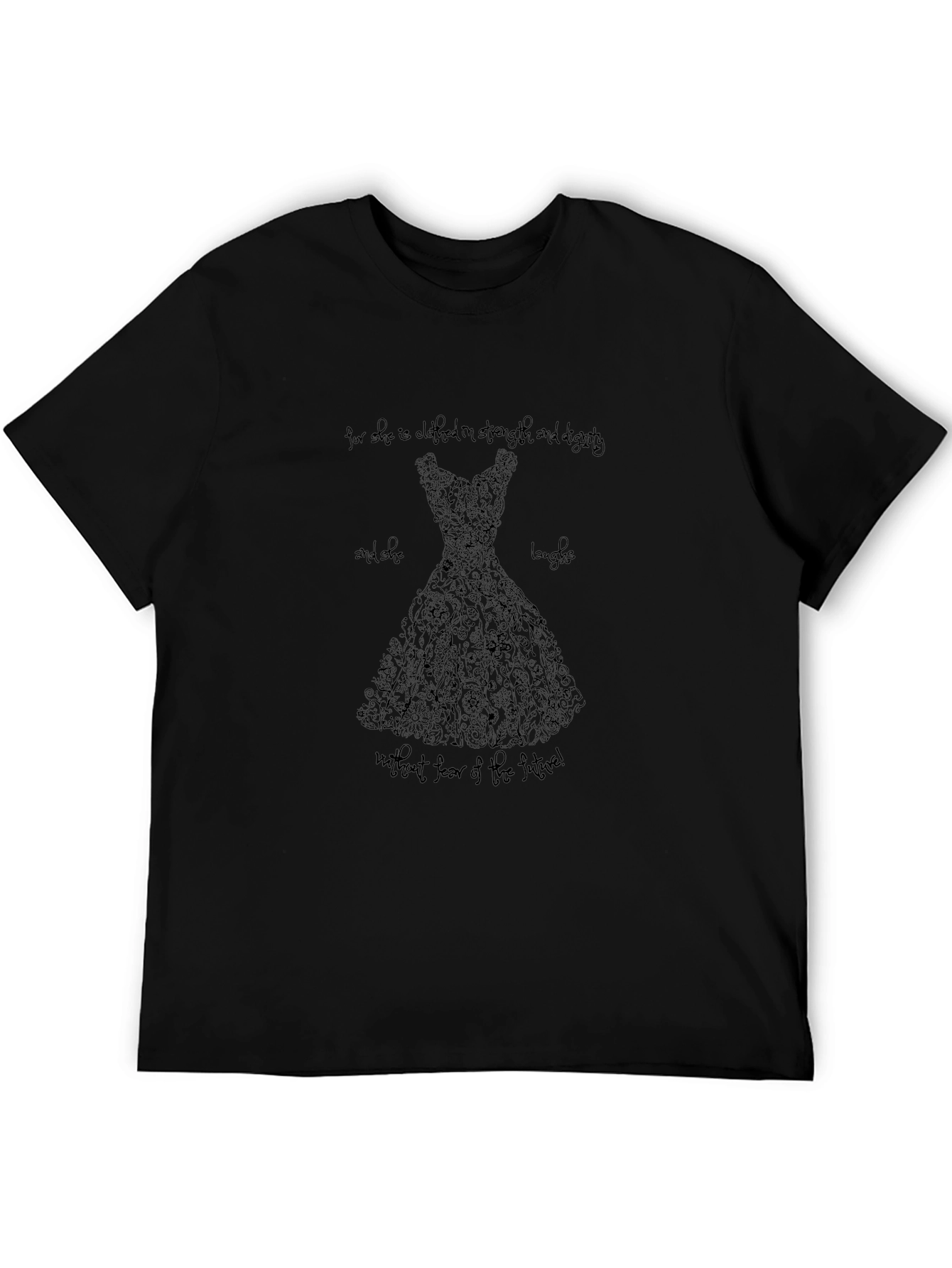 Elegant Dress Graphic Tee - Strength & Dignity