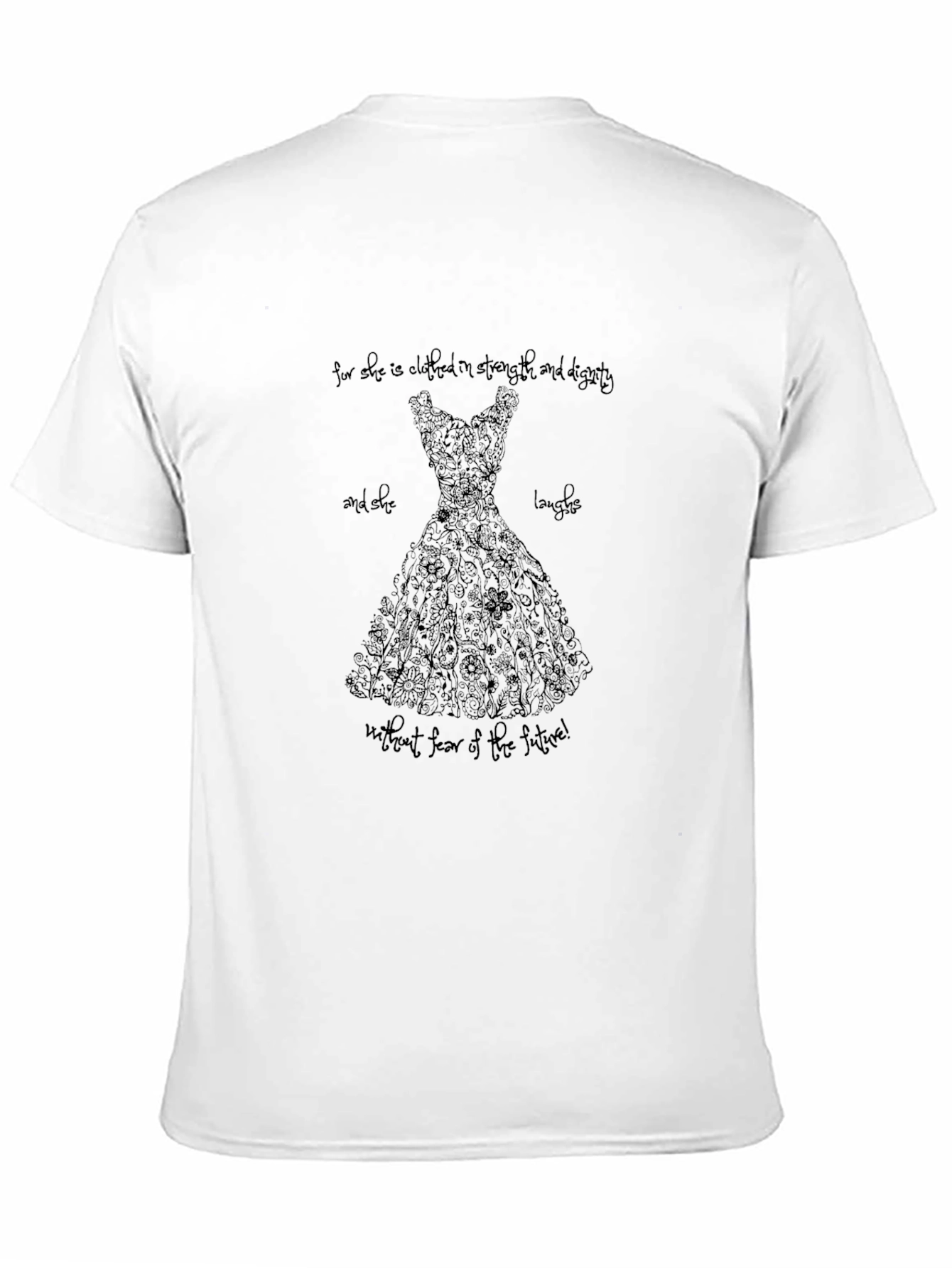 Elegant Dress Graphic Tee - Strength & Dignity