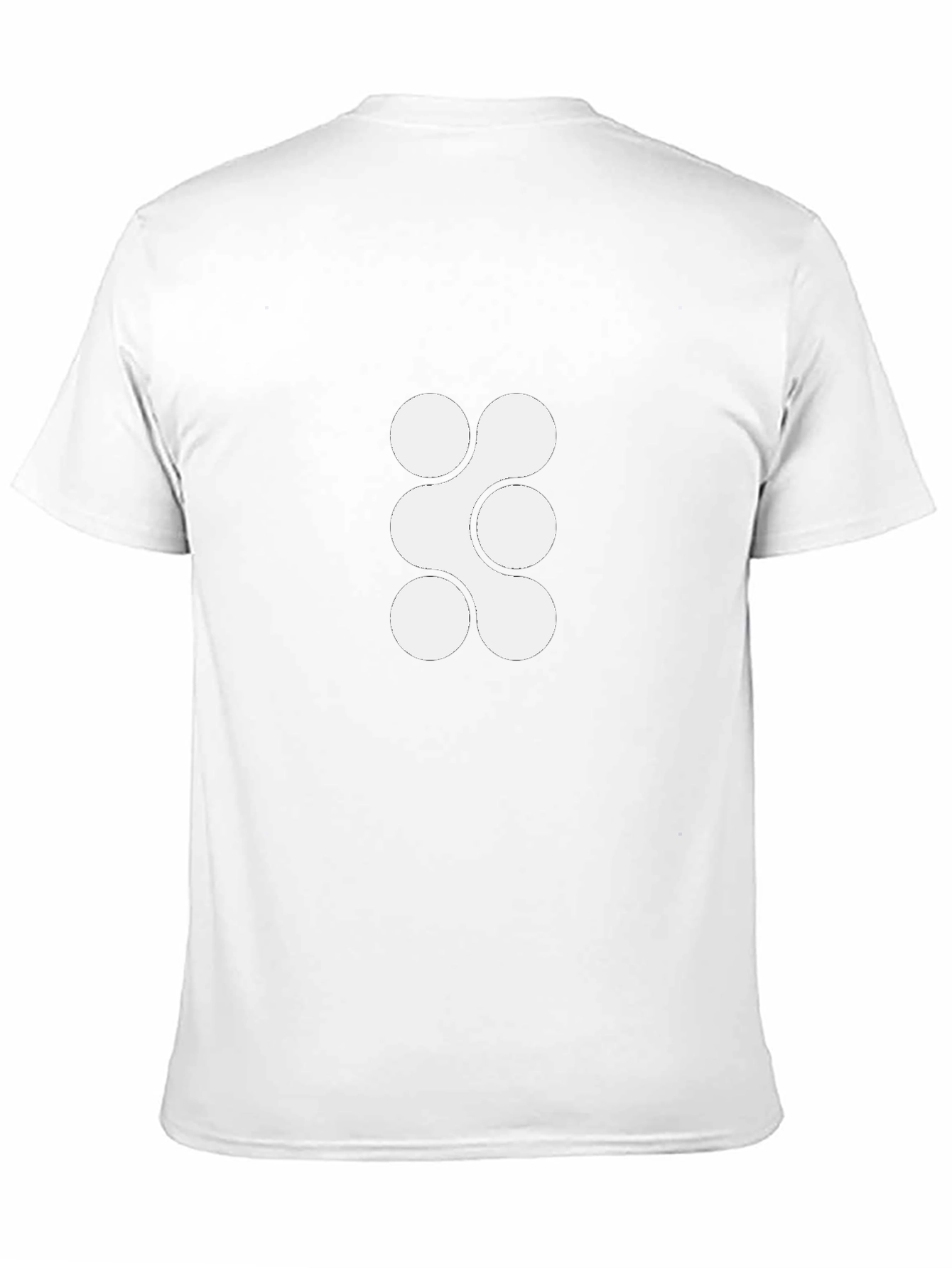 Modern Black Tee with Abstract Circle Design