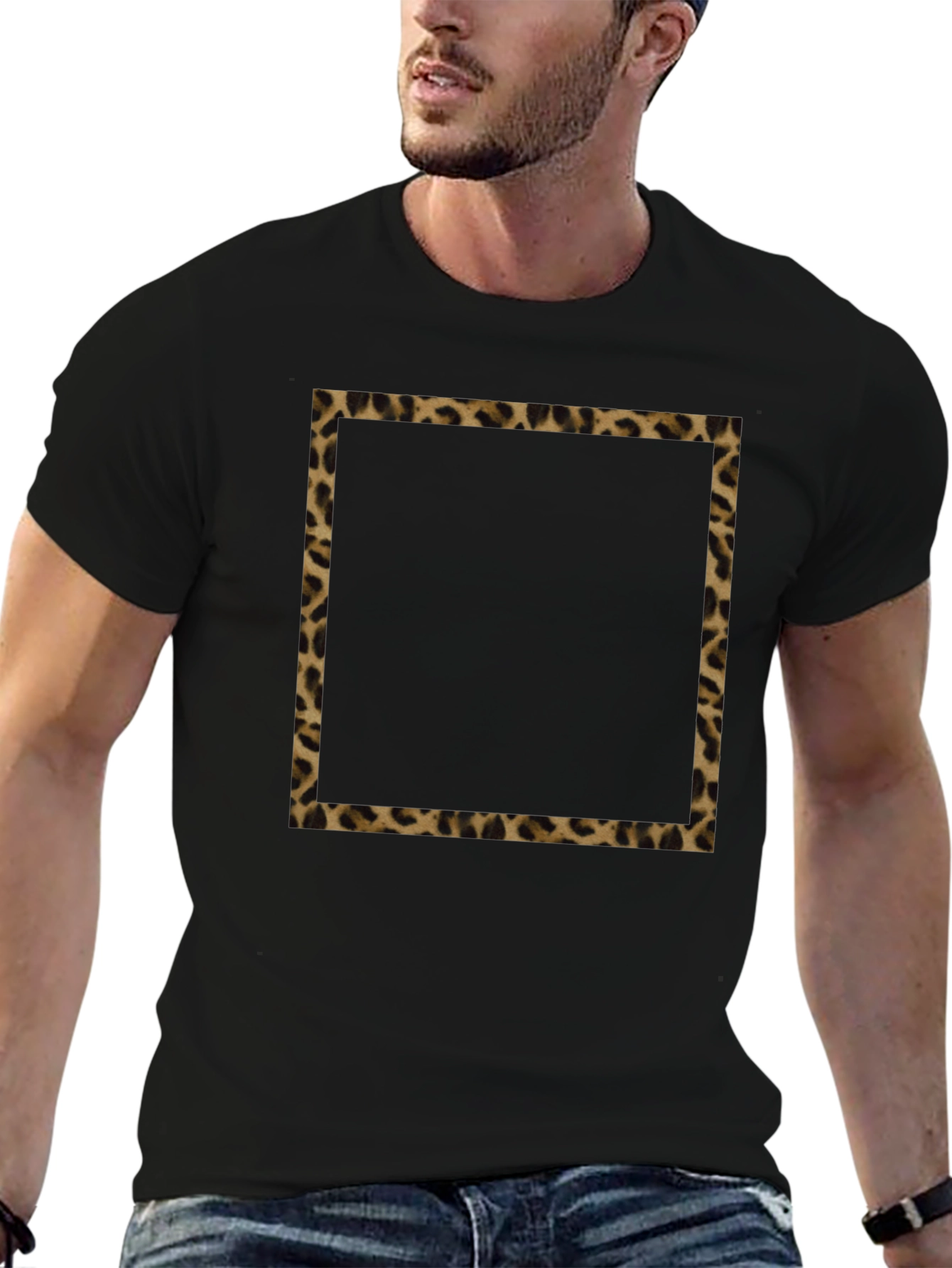 Leopard Border T-Shirt