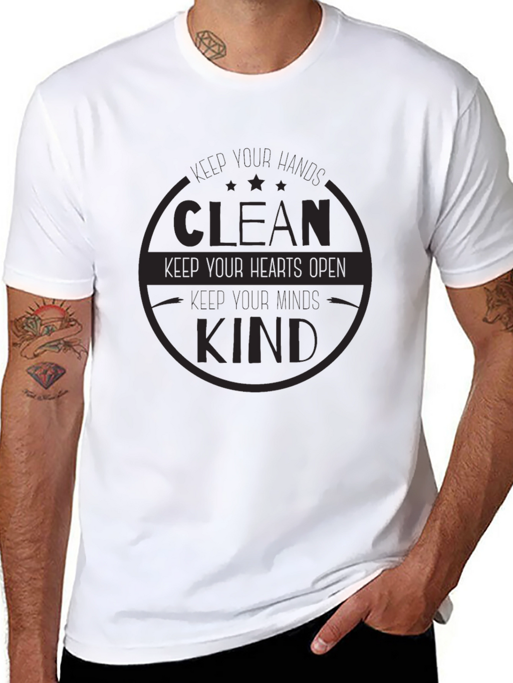 Clean Kind Heart T-Shirt - Soft Black Tee