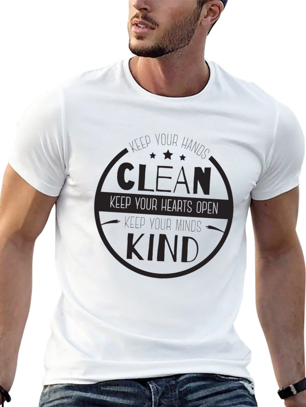 Clean Kind Heart T-Shirt - Soft Black Tee