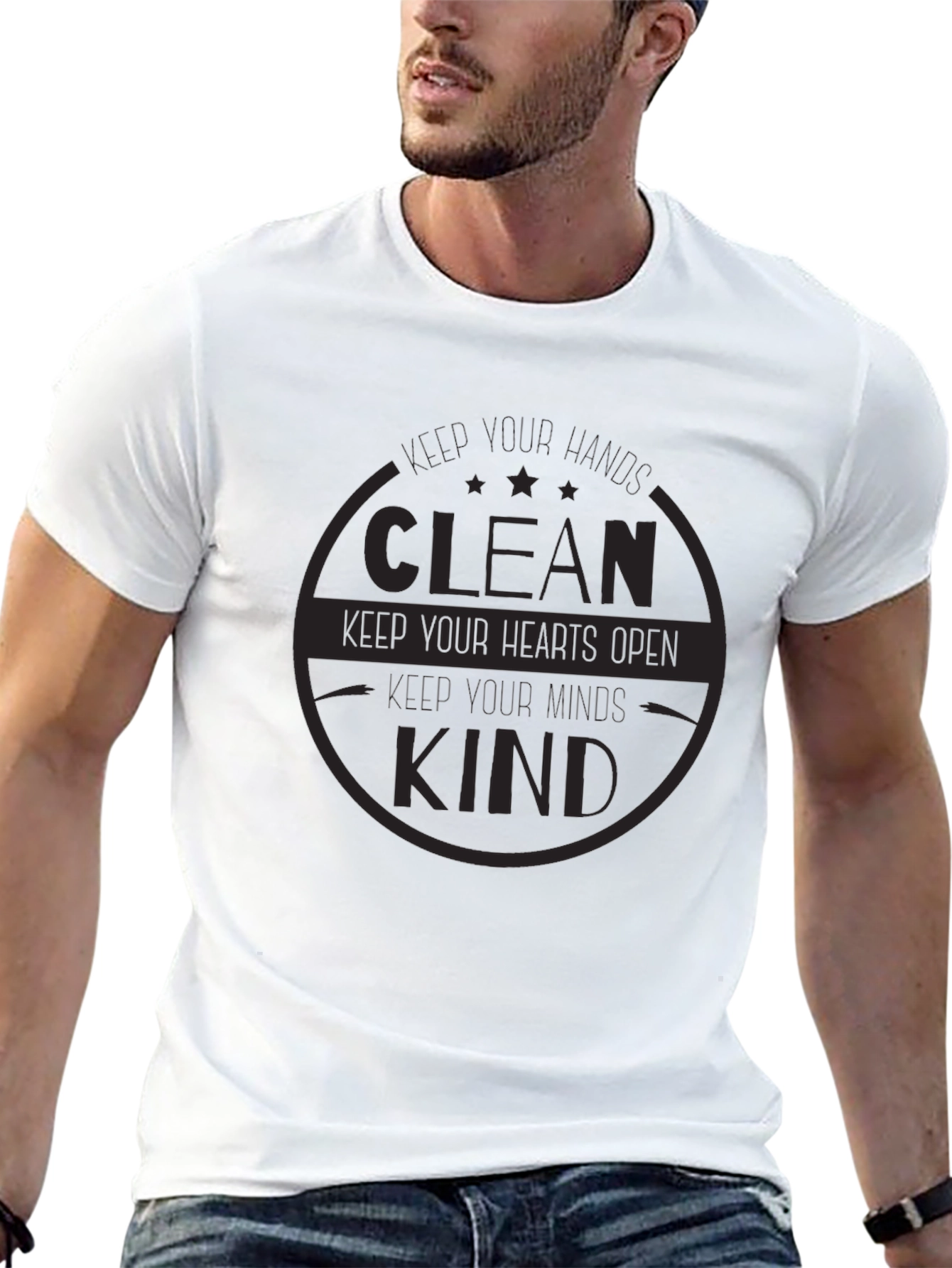 Clean Kind Heart T-Shirt - Soft Black Tee
