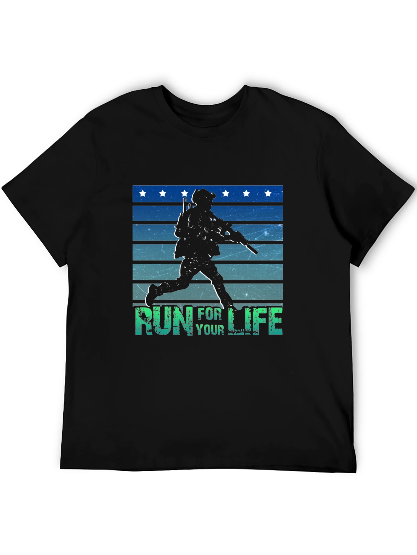 Run For Your Life Graphic Tee - Patriotic T-Shirt