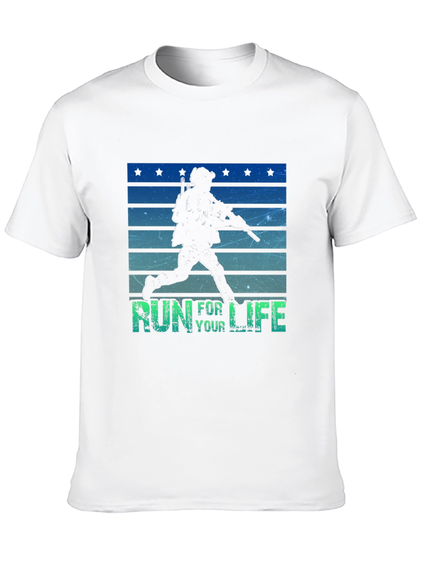 Run For Your Life Graphic Tee - Patriotic T-Shirt
